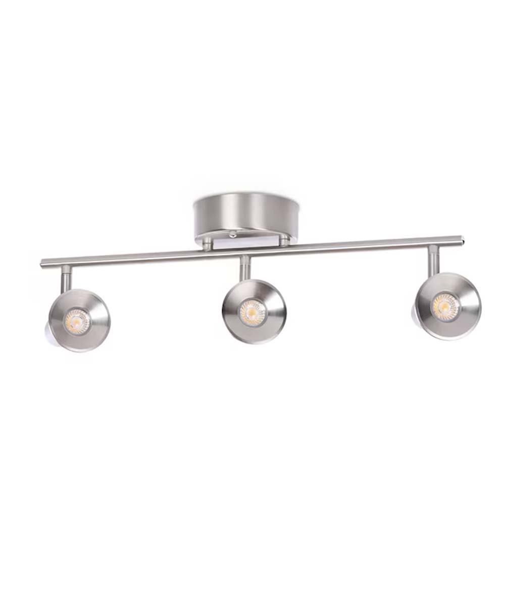 Seekott 19"W 3-Light LED Track Bar Light Fixture, Brushed Nickel Flare Shaped by Style Selections