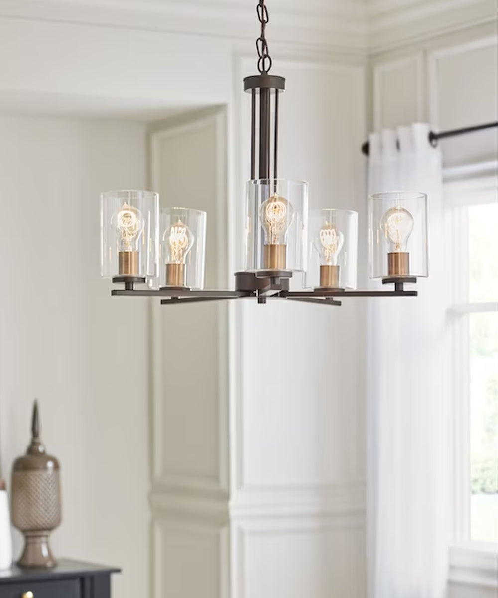 Fontella 24"W 5-Light Chandelier by Kichler Olde Bronze Finish