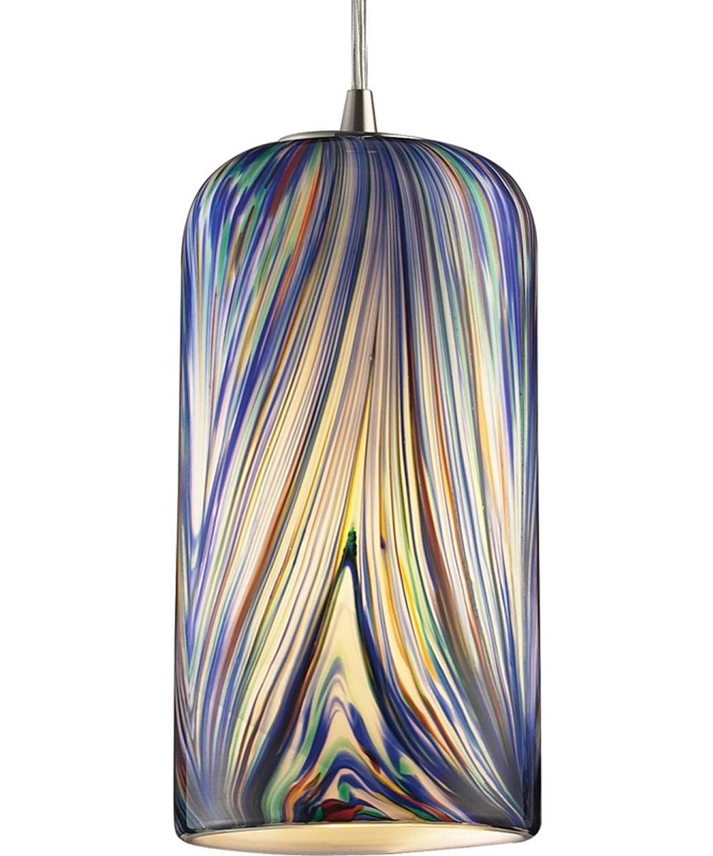 OPEN BOX 5w Molten 1-Light Pendant Satin Nickel/Molten-Ocean