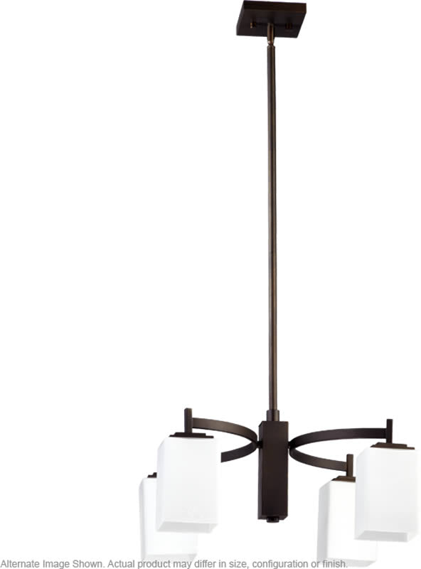 OPEN BOX 24w Delta 4-Light Chandelier Satin Nickel