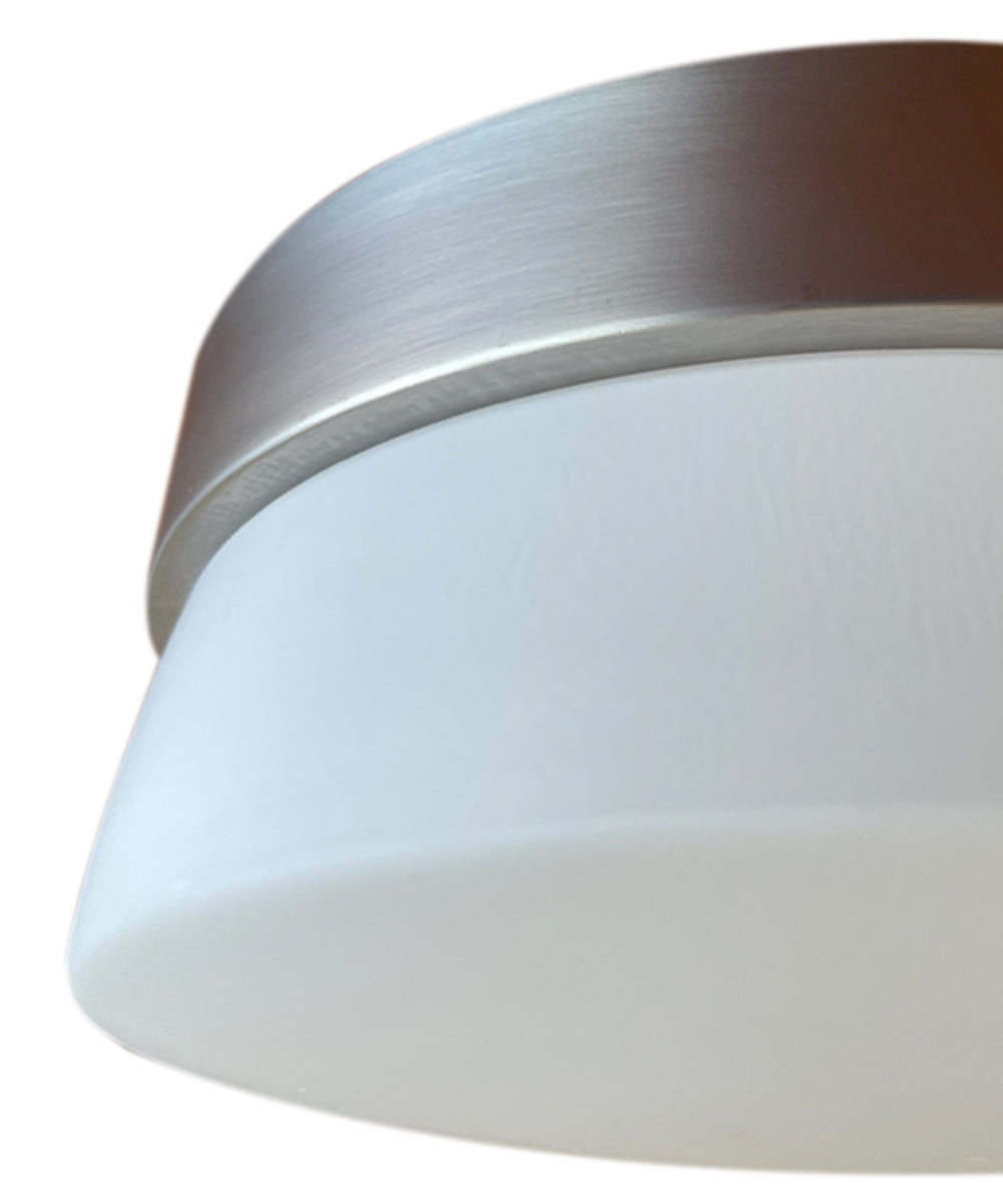 Flux 9"W 1-Light LED Flush Mount Light Fixture Satin Silver Finish by Maxim