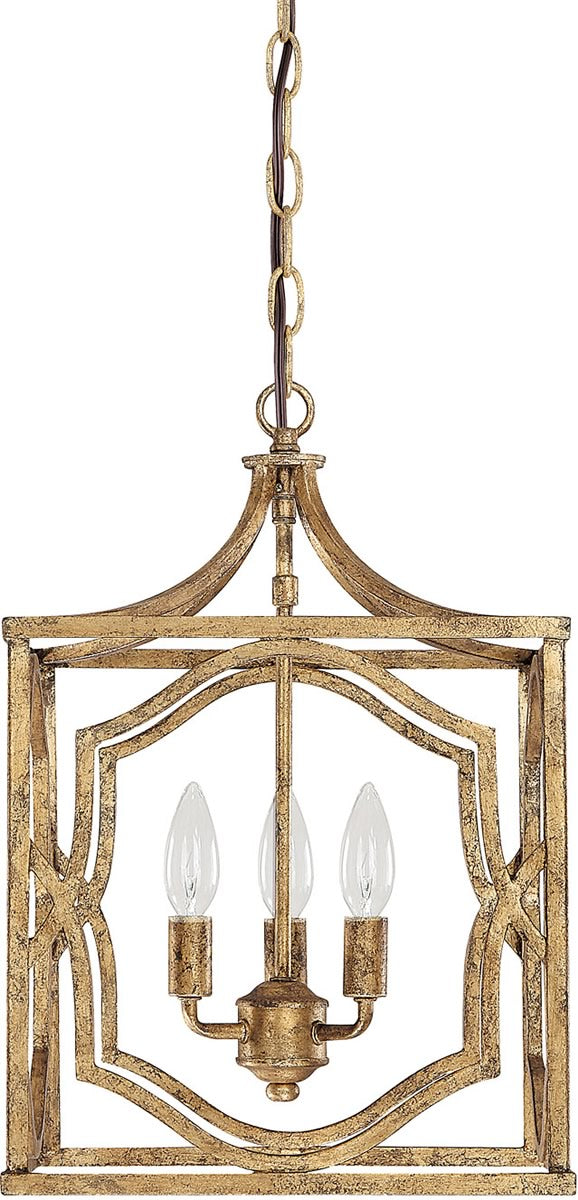 OPEN BOX 12w Blakely 3-Light Foyer Chandelier Antique Gold