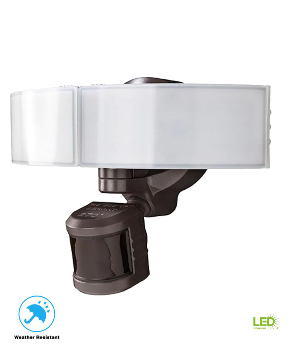 Defiant 270 Degree BRONZE LED Bluetooth Motion Outdoor Security Light 8"H