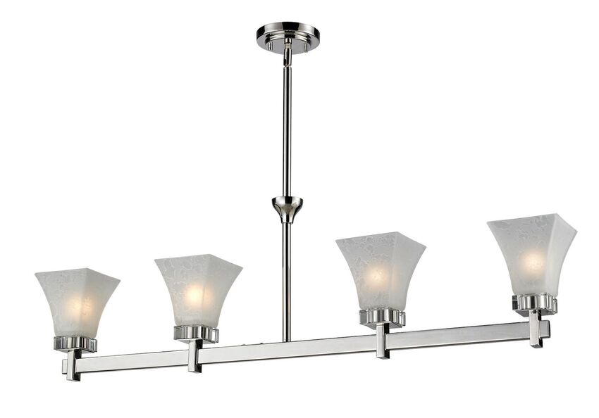 Z-Lite 4-Light Island/Billiard Light Polished Nickel