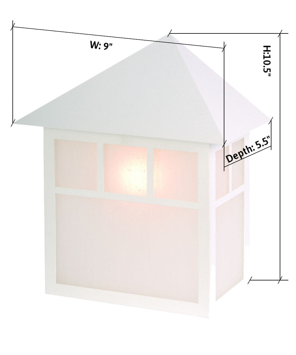 Artisan 1-Light Textured White Pocket Indoor/Outdoor Wall Light 11"h by Acclaim Lighting