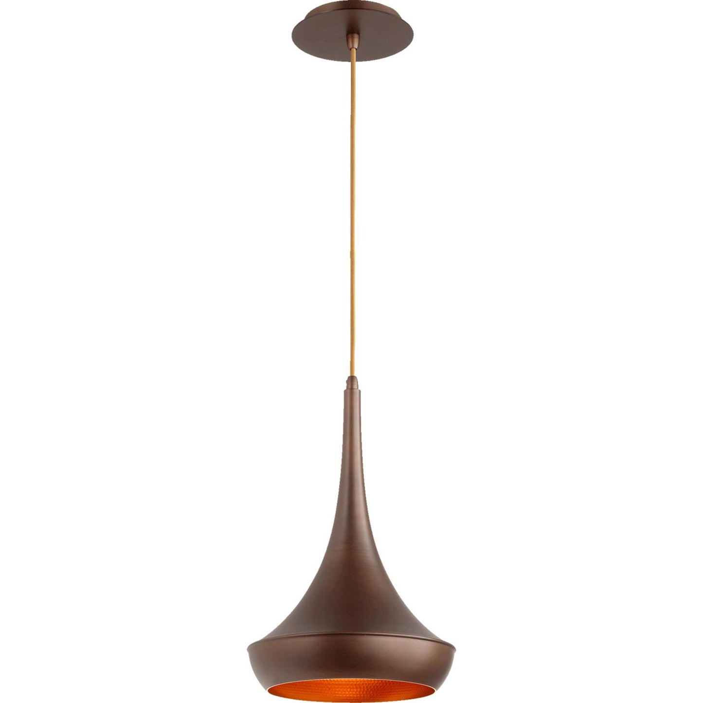 1-Light N N Pendant Oiled Bronze by Quorum. Classic Design Perfect for updating a kitchen island, over a bar, or adding a fresh look to a bathroom