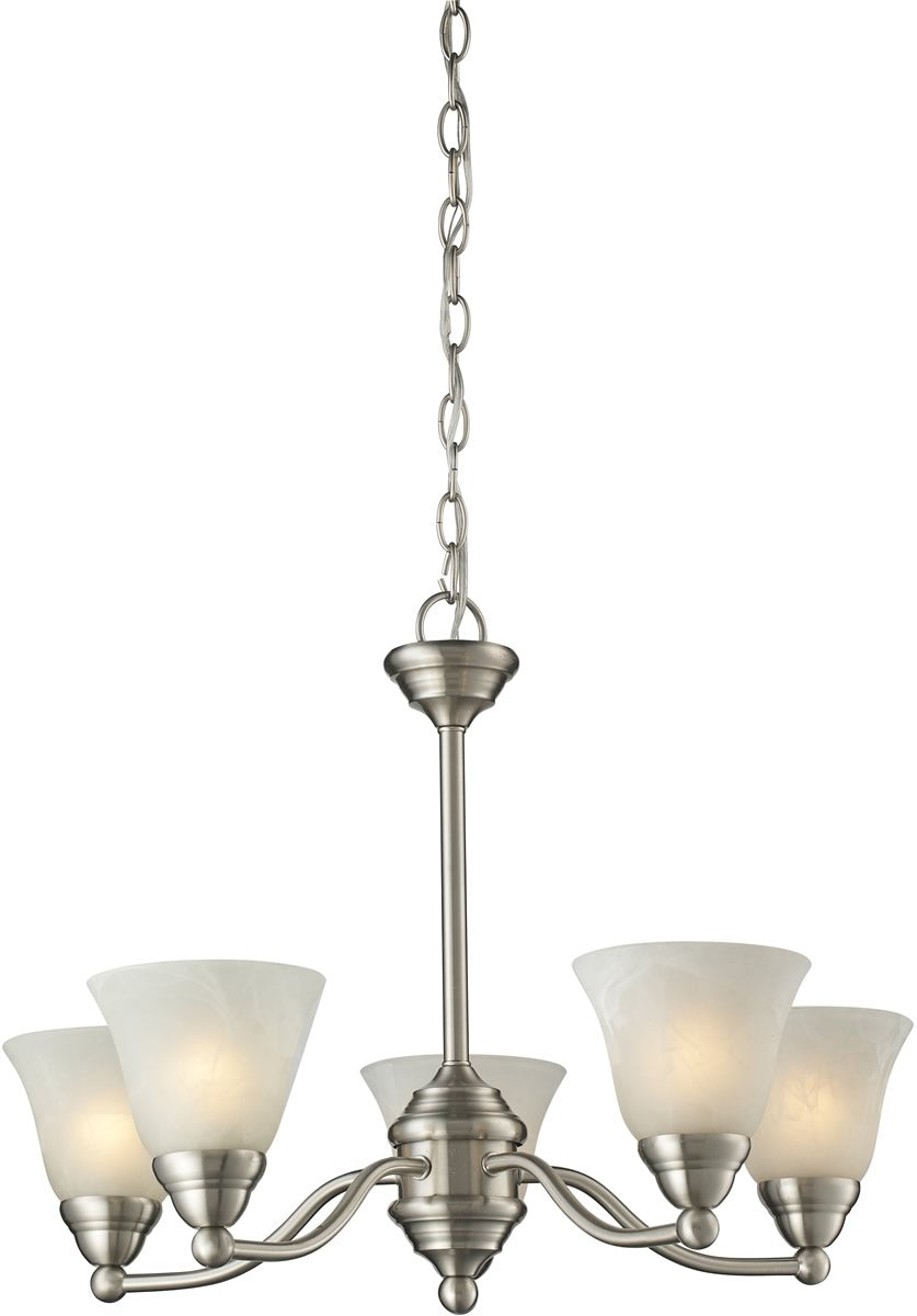 OPEN BOX Athena 5-Light Chandelier Brushed nickel