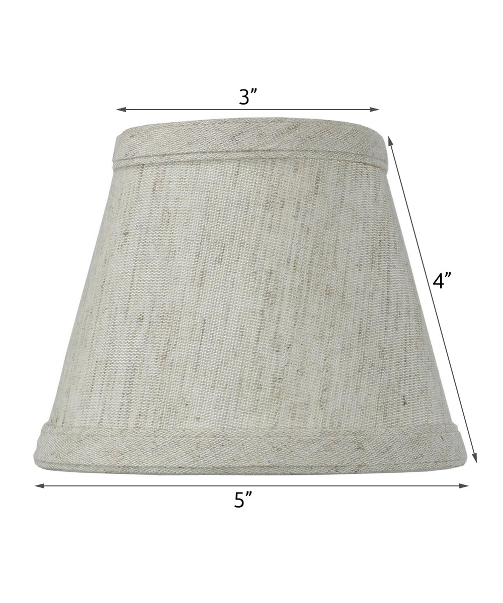 Textured Oatmeal Clip-on Candelabra Shade