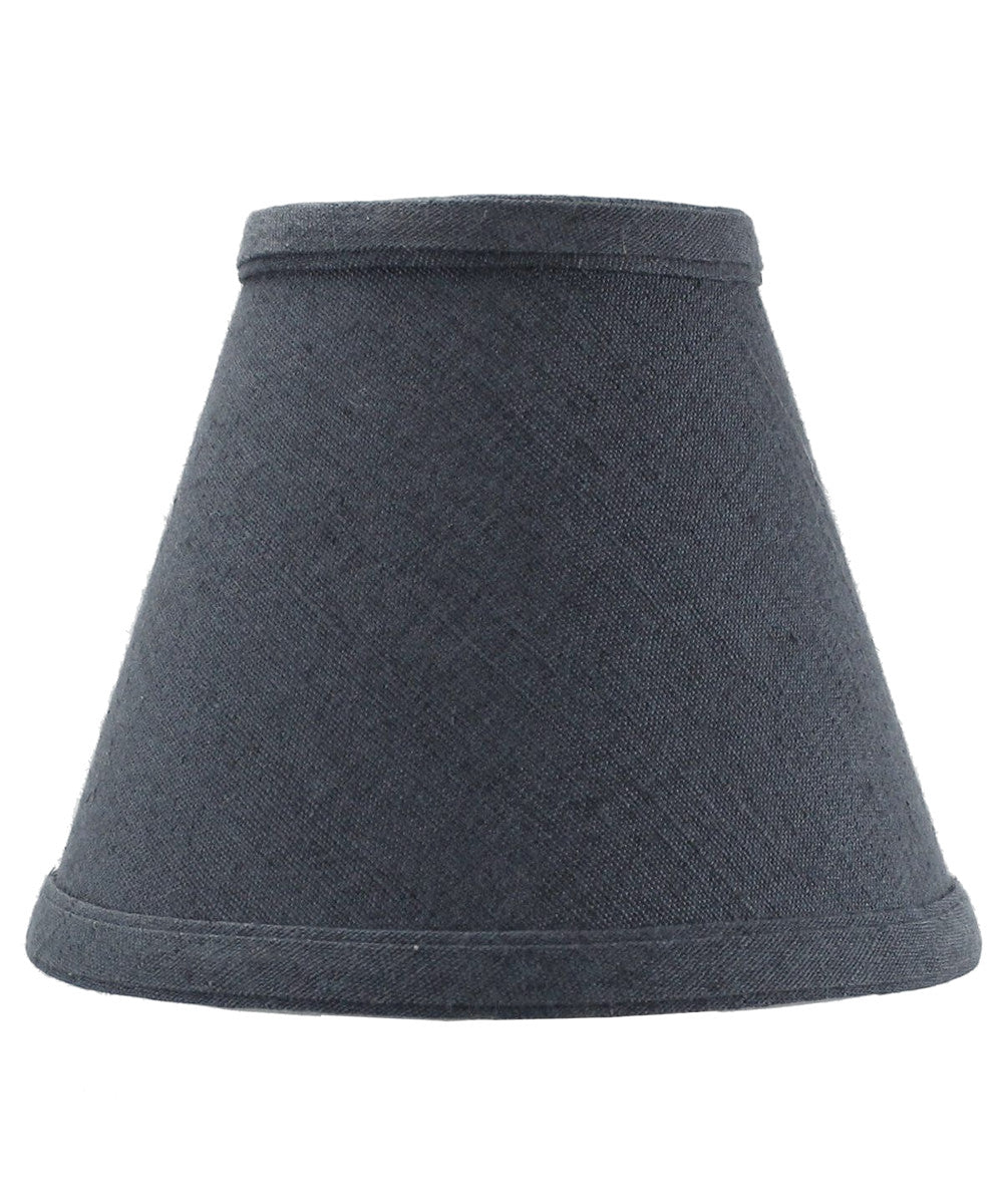 Set of 6 Textured Slate Blue Chandelier Lamp Shade 3x6x5