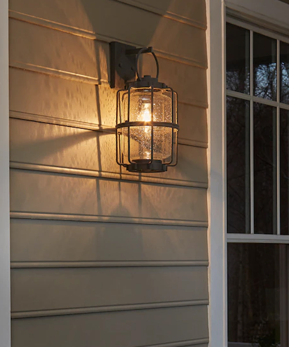 Montview 18"H 1-Light Outdoor Wall Light Lantern by Kichler Weathered Zinc Finish