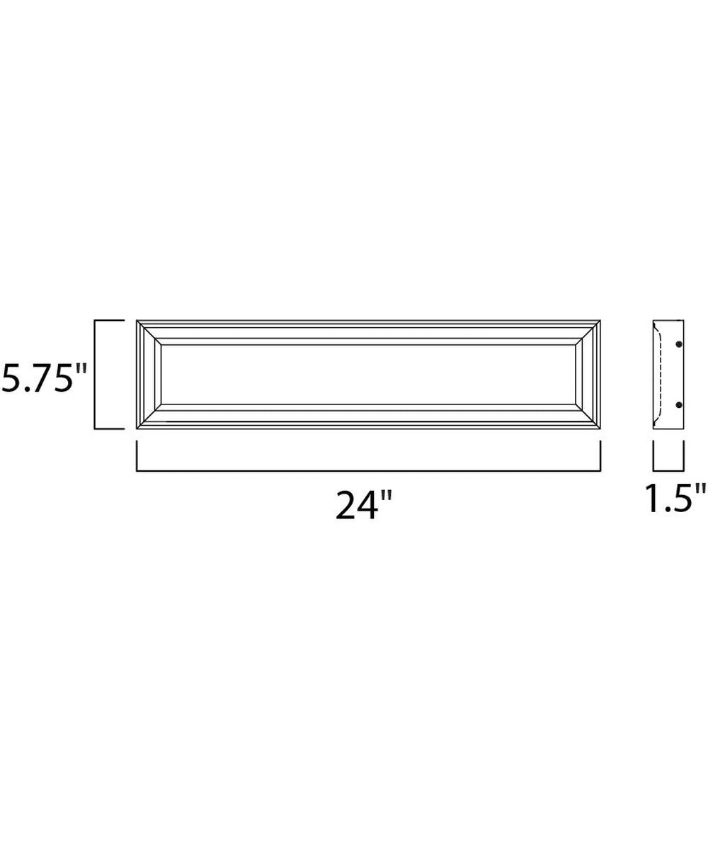 Rembrant 24"W 2-Light LED Bath Vanity Light Fixture Anodized Bronze Finish by Maxim