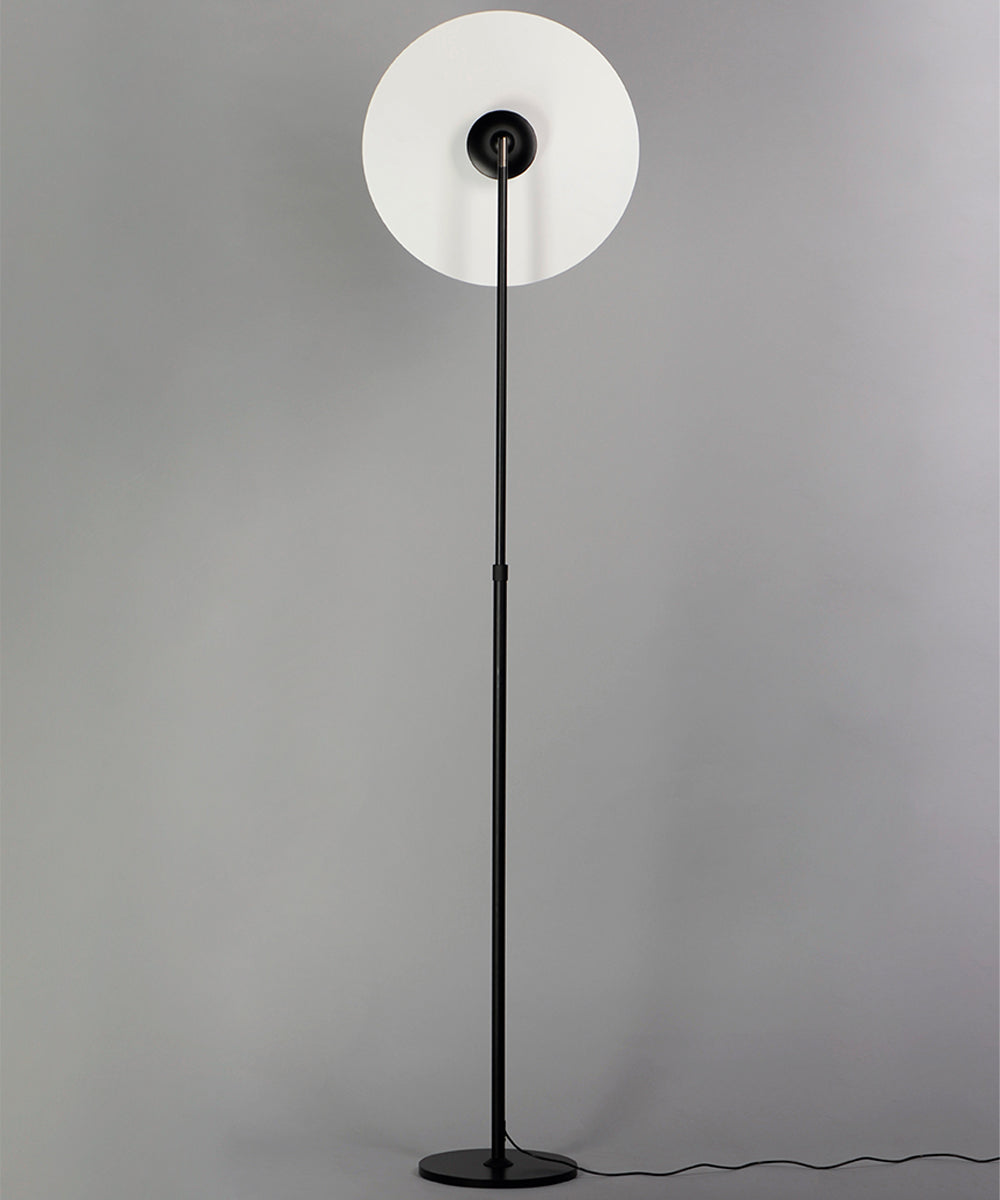 Radar 65"H 1-Light LED Floor Lamp Black and White Finish by ET2