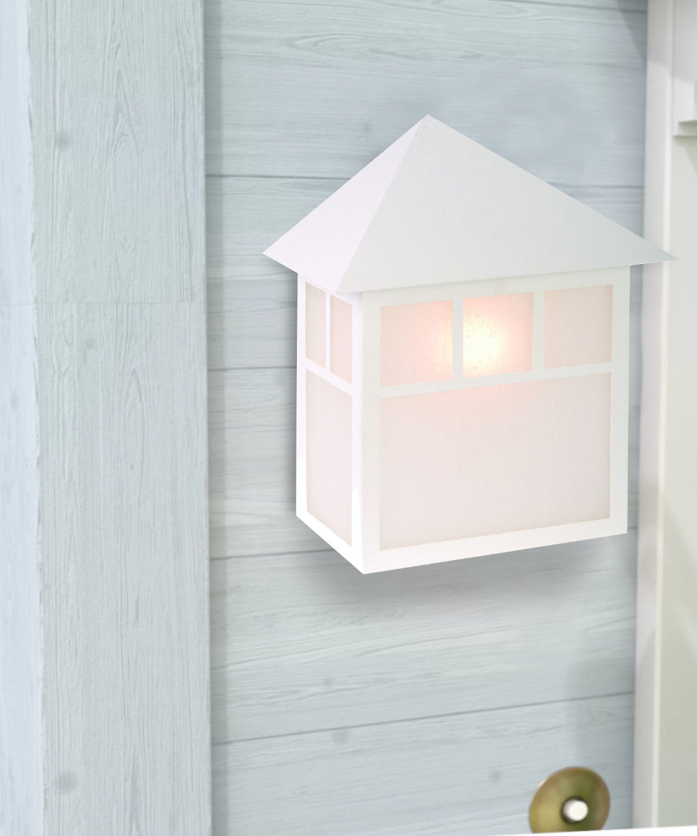 Artisan 1-Light Textured White Pocket Indoor/Outdoor Wall Light 11"h by Acclaim Lighting