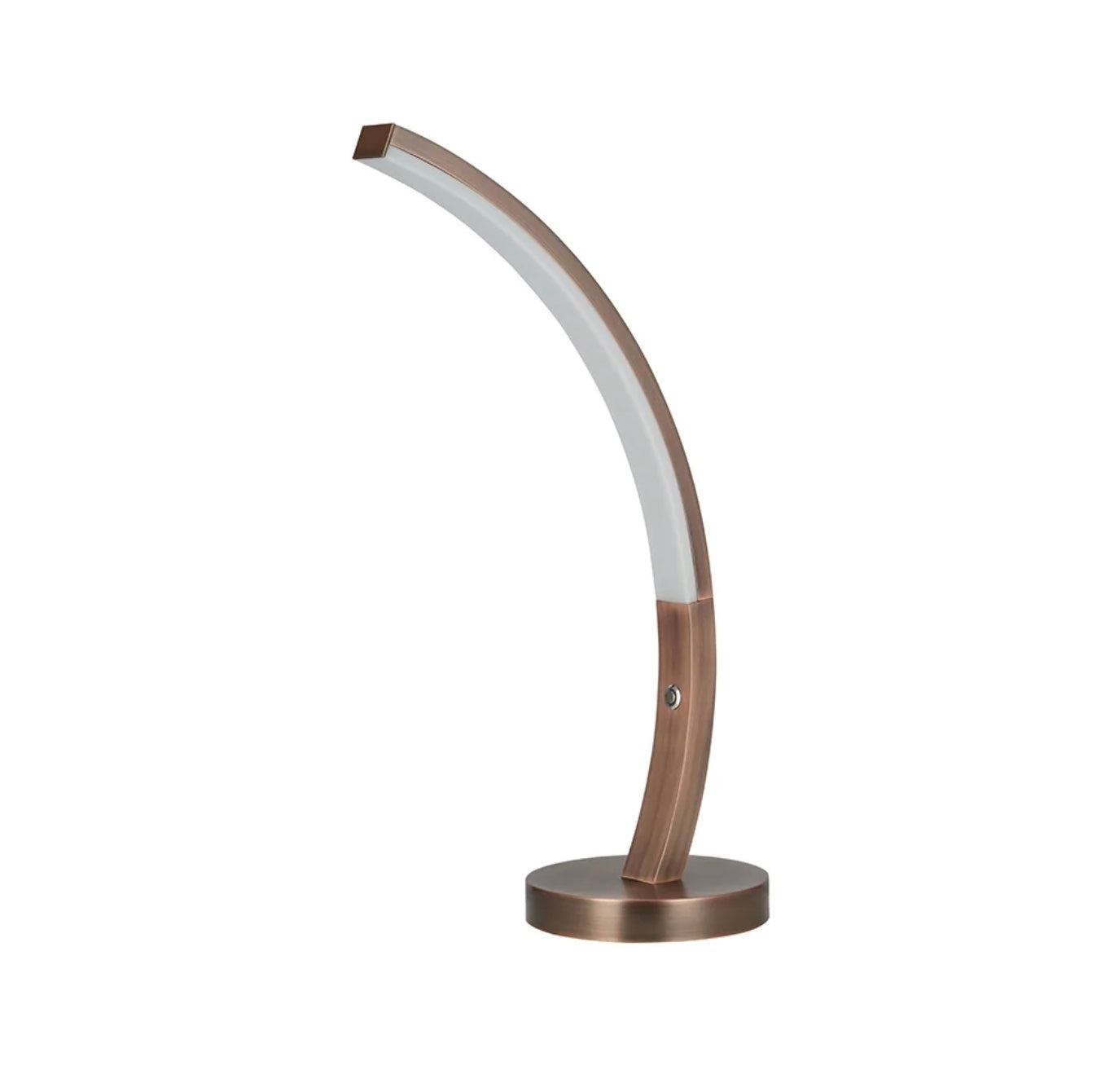 23"H Luca LED Curved Arc Dimmable Metal Table Lamp with Copper Finish