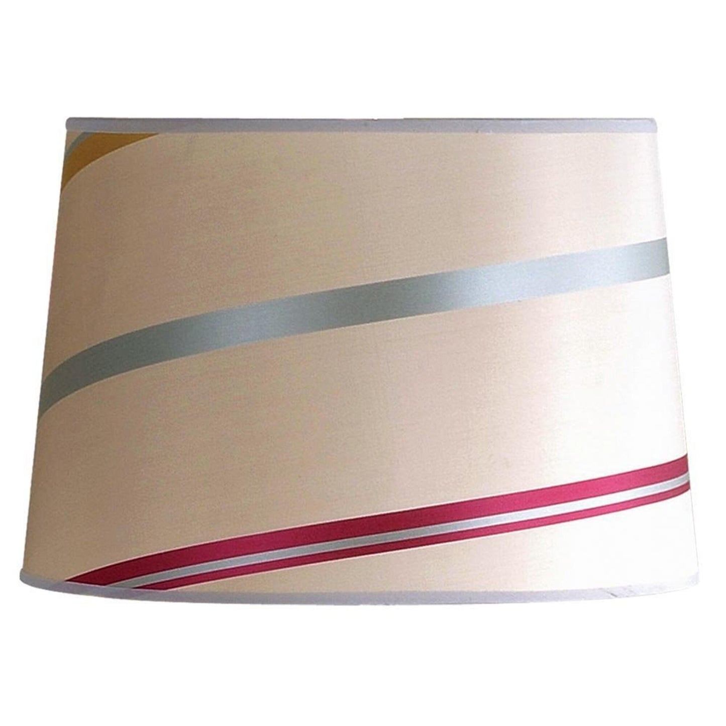 12x14x9.5 Juliette Striped Raw Silk Drum Shade