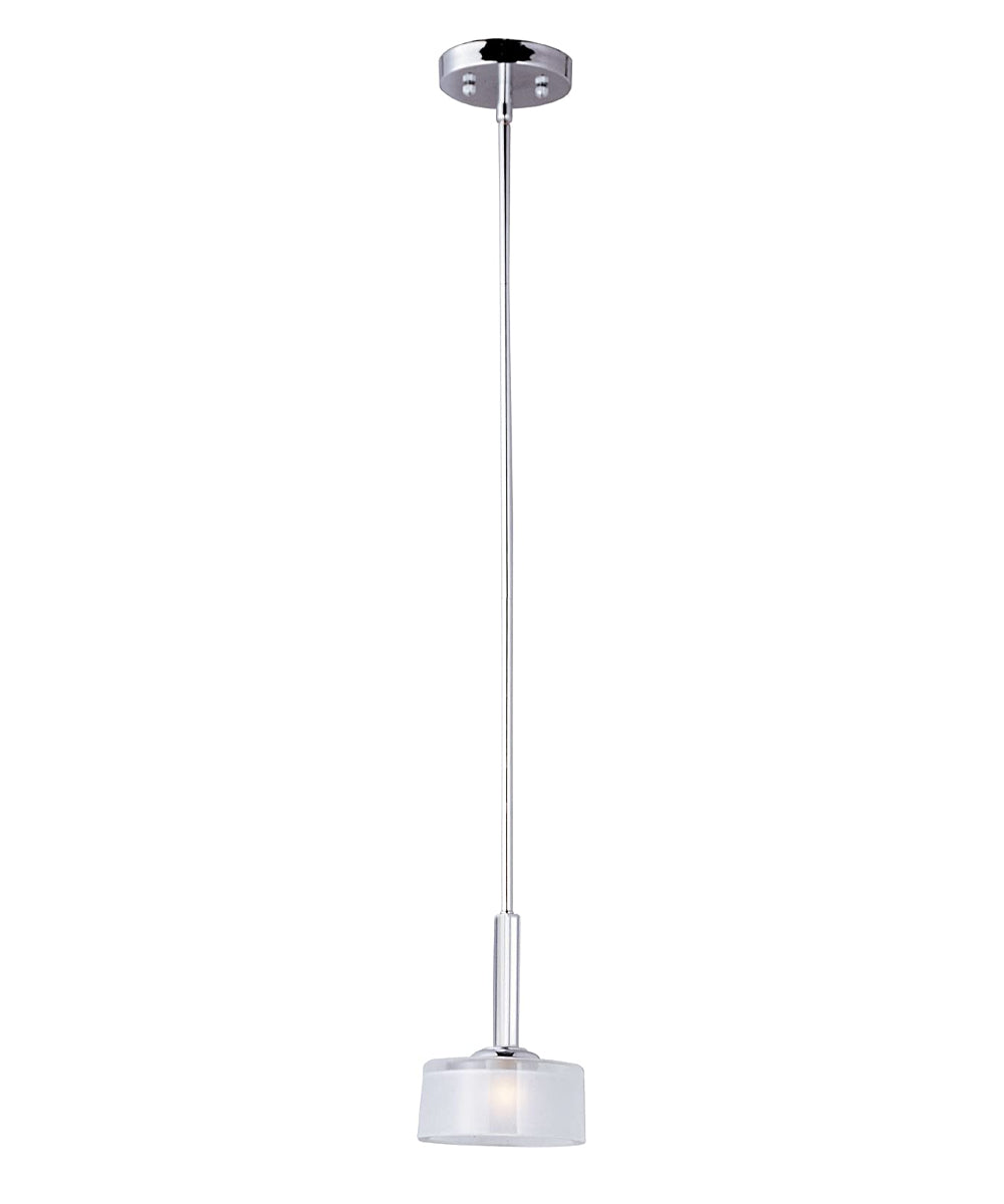 Elle 7"W 1-Light Xenon Mini Pendant Light Fixture Polished Chrome Finish by Maxim