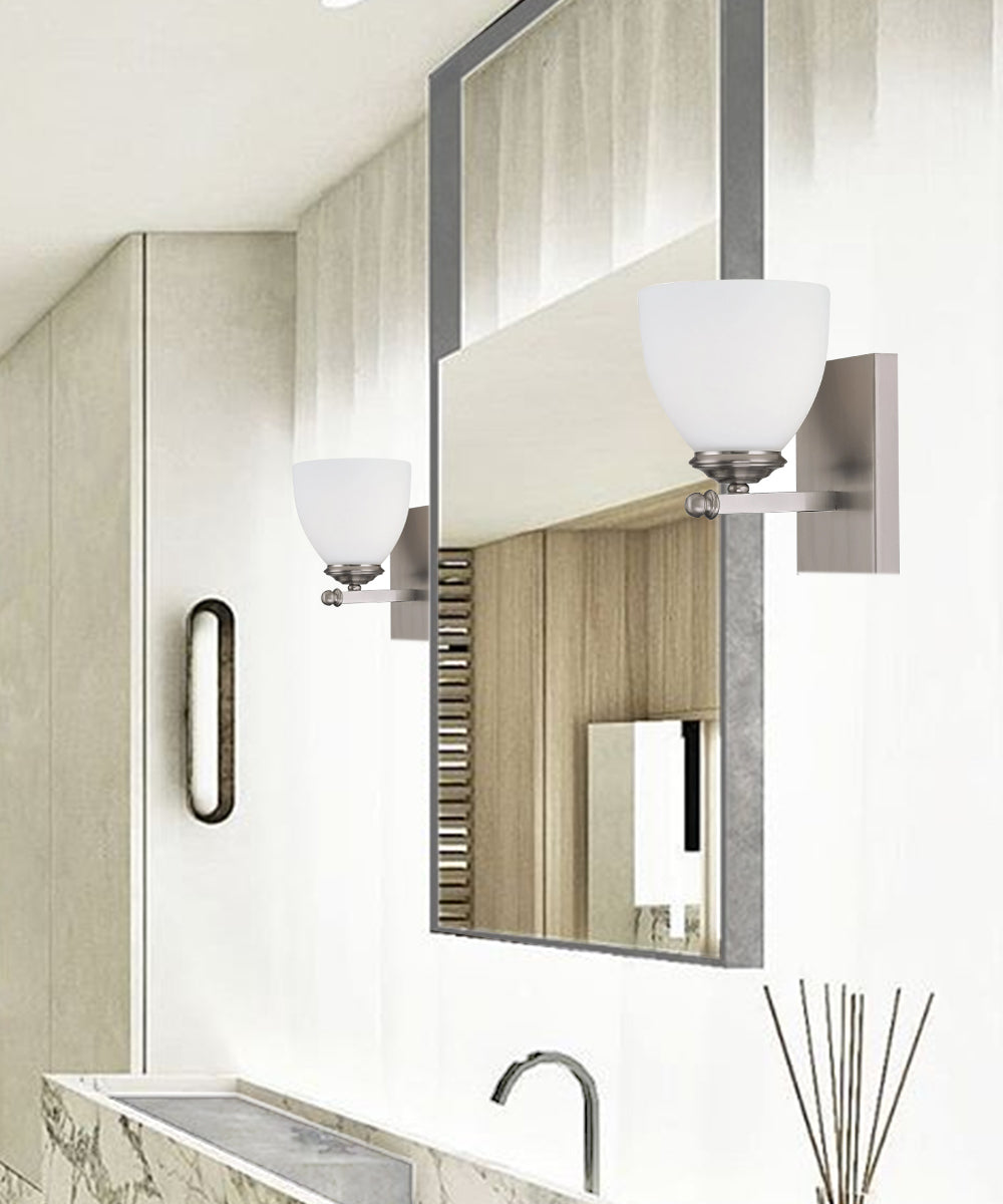 5"W Chapman 1-Light Modern Wall Sconce Matte Nickel Finish