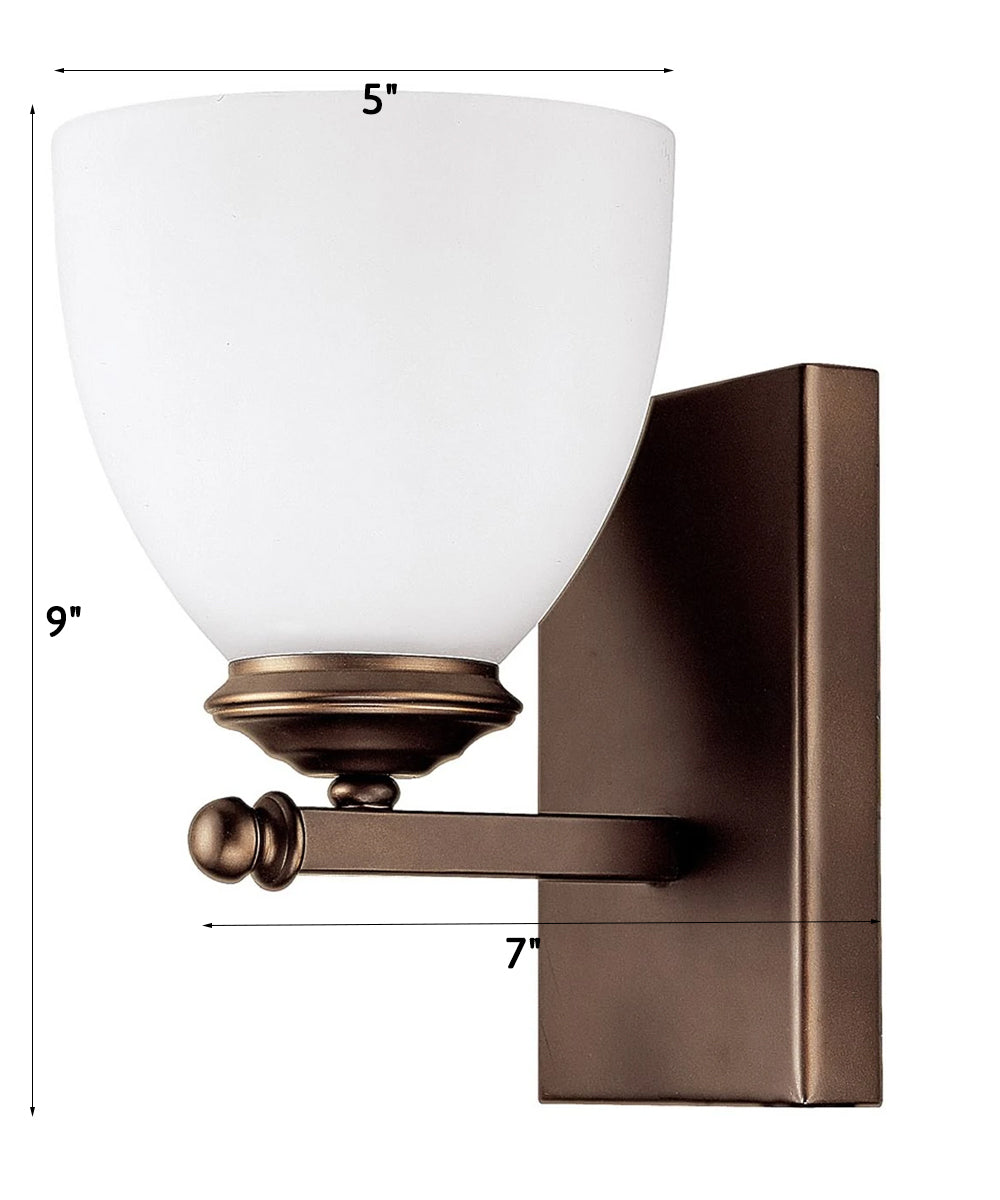 5"W Chapman 1-Light Wall Sconce Burnished Bronze Finish