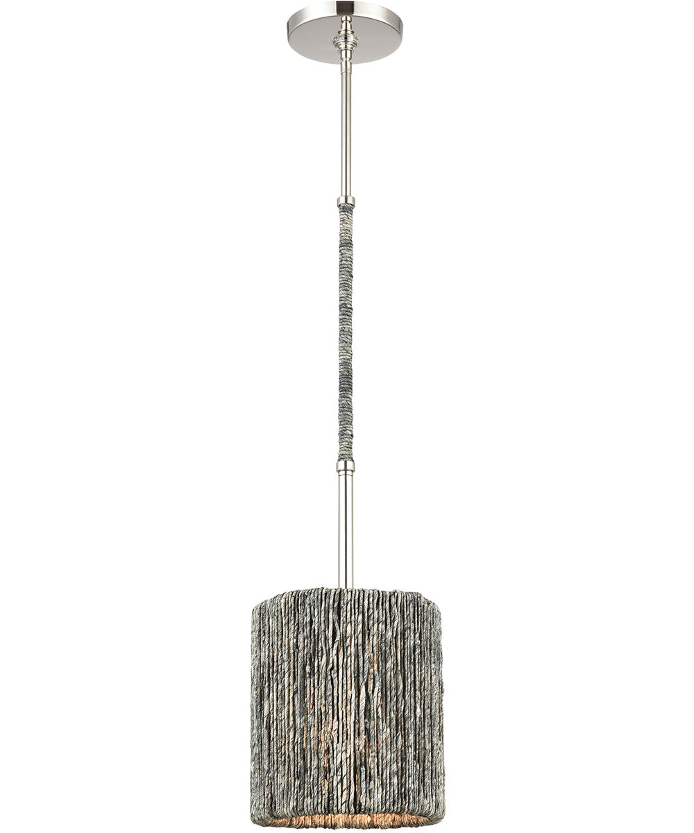 OPEN BOX Abaca 1-Light mini pendant  Polished Nickel