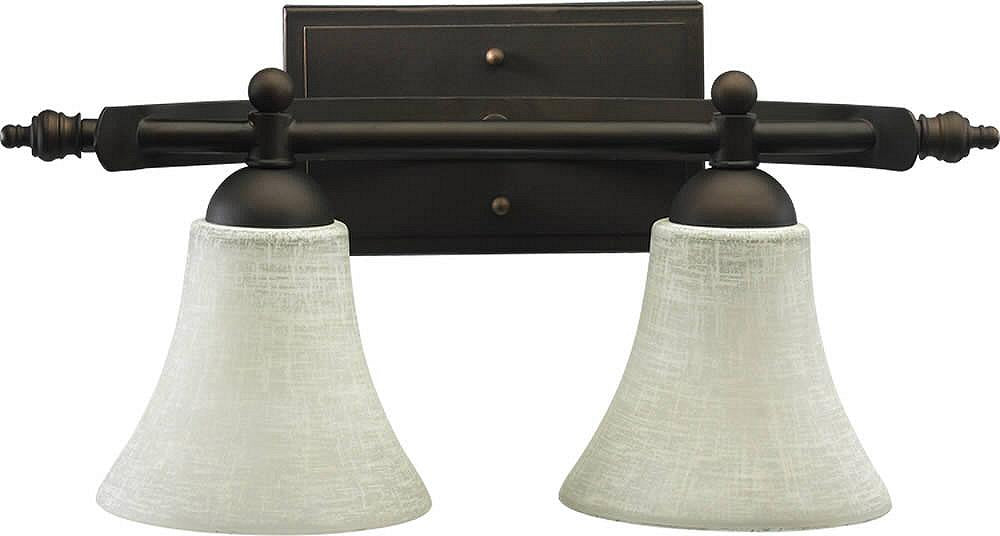 Open Box 19w Aspen 2-Light Bathroom Vanity Strip Oiled Bronze