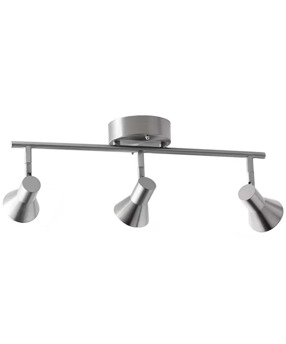 Seekott 19"W 3-Light LED Track Bar Light Fixture, Brushed Nickel Flare Shaped by Style Selections