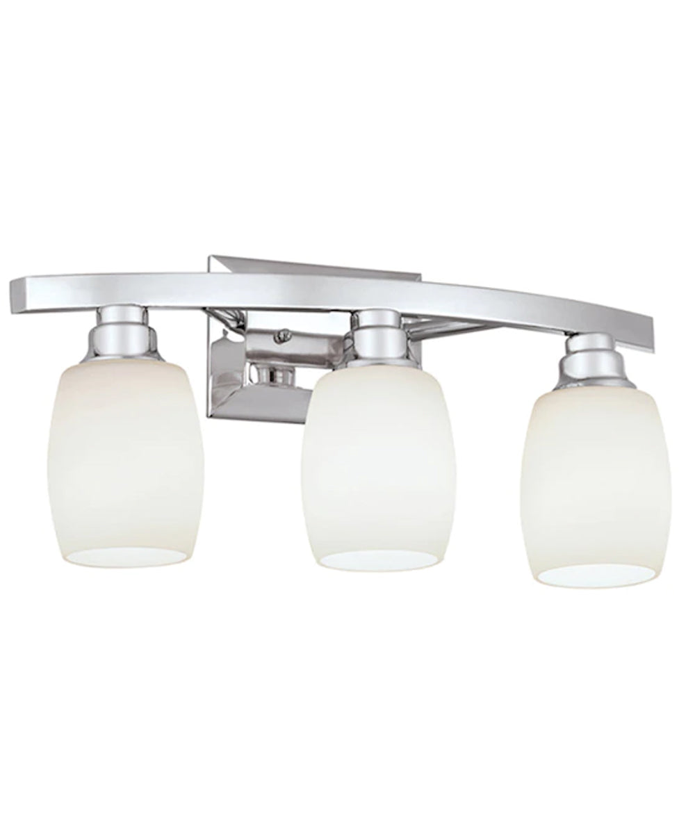 Allen + Roth 21"W 3-Light Bath Vanity Light Fixture by Kichler Chrome Finish