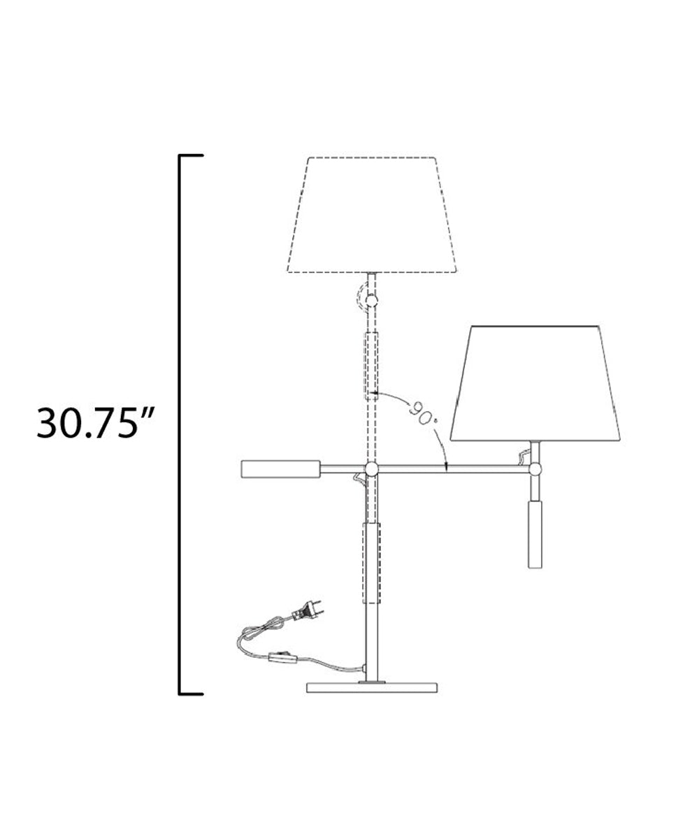 Hotel Style 31"H 1-Light LED Table Lamp Polished Chrome Finish by Maxim