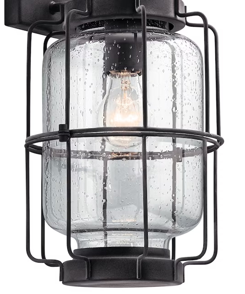 Montview 14"H 1-Light Outdoor Wall Light Lantern by Kichler Weathered Zinc Finish