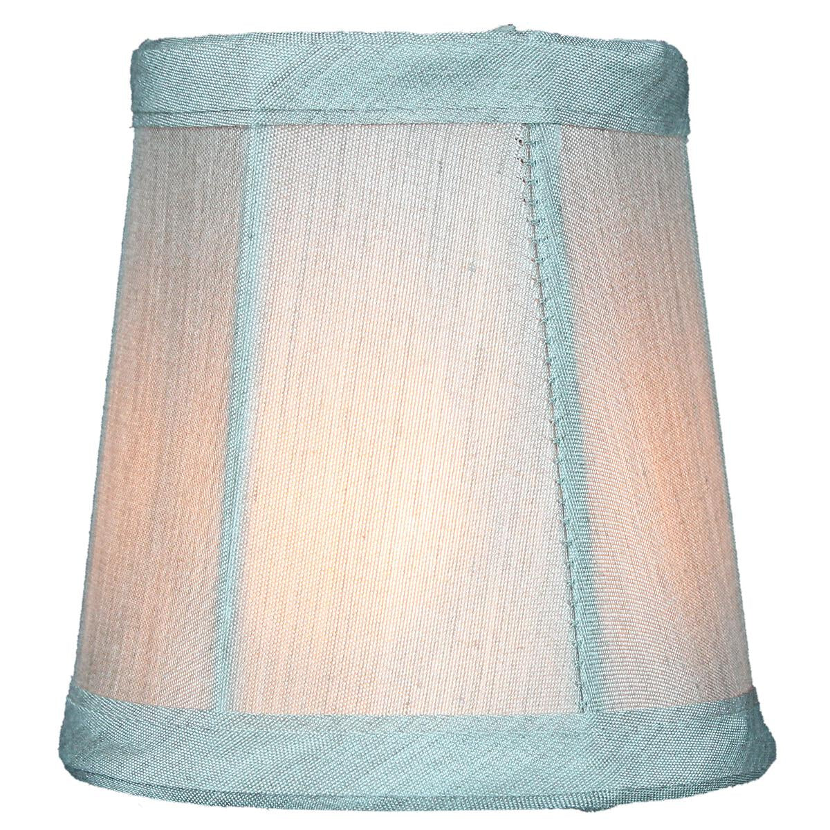 Set of 6 Gray Stretch Clip-On Candlelabra Clip-On Lamp shade 3x4x4