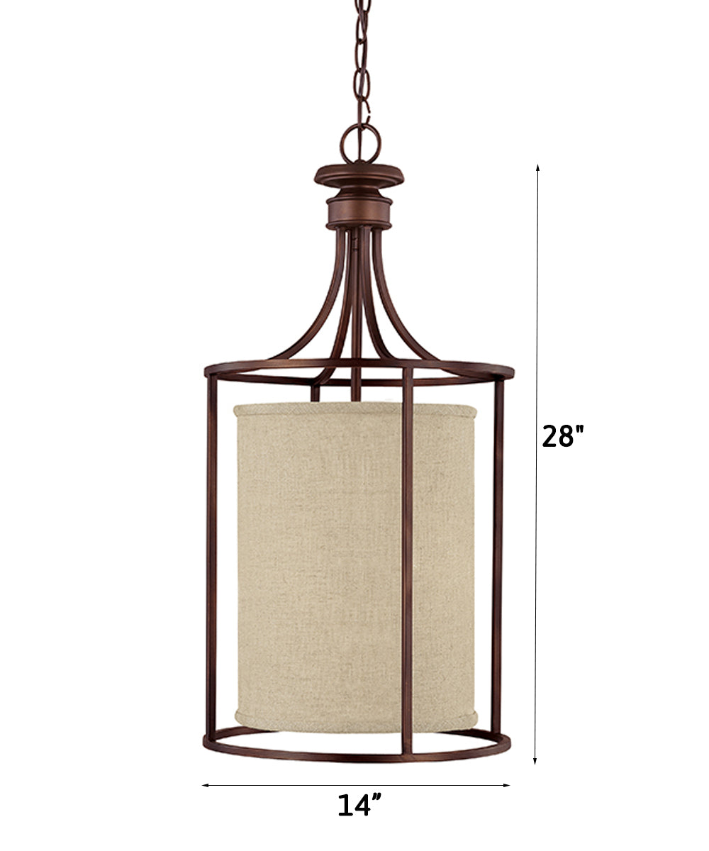 14"W Midtown 2-Light Foyer Burnished Bronze