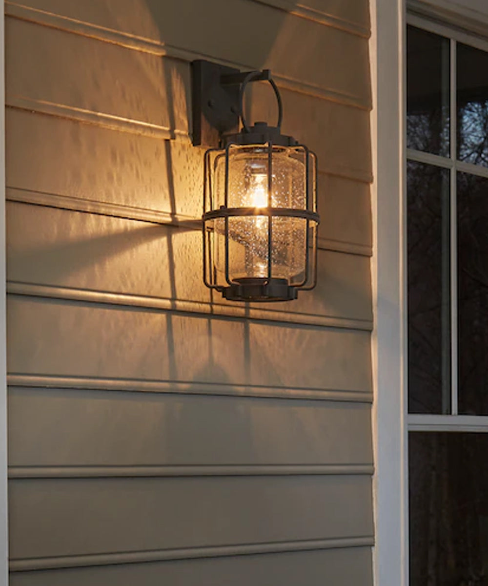 Montview 14"H 1-Light Outdoor Wall Light Lantern by Kichler Weathered Zinc Finish