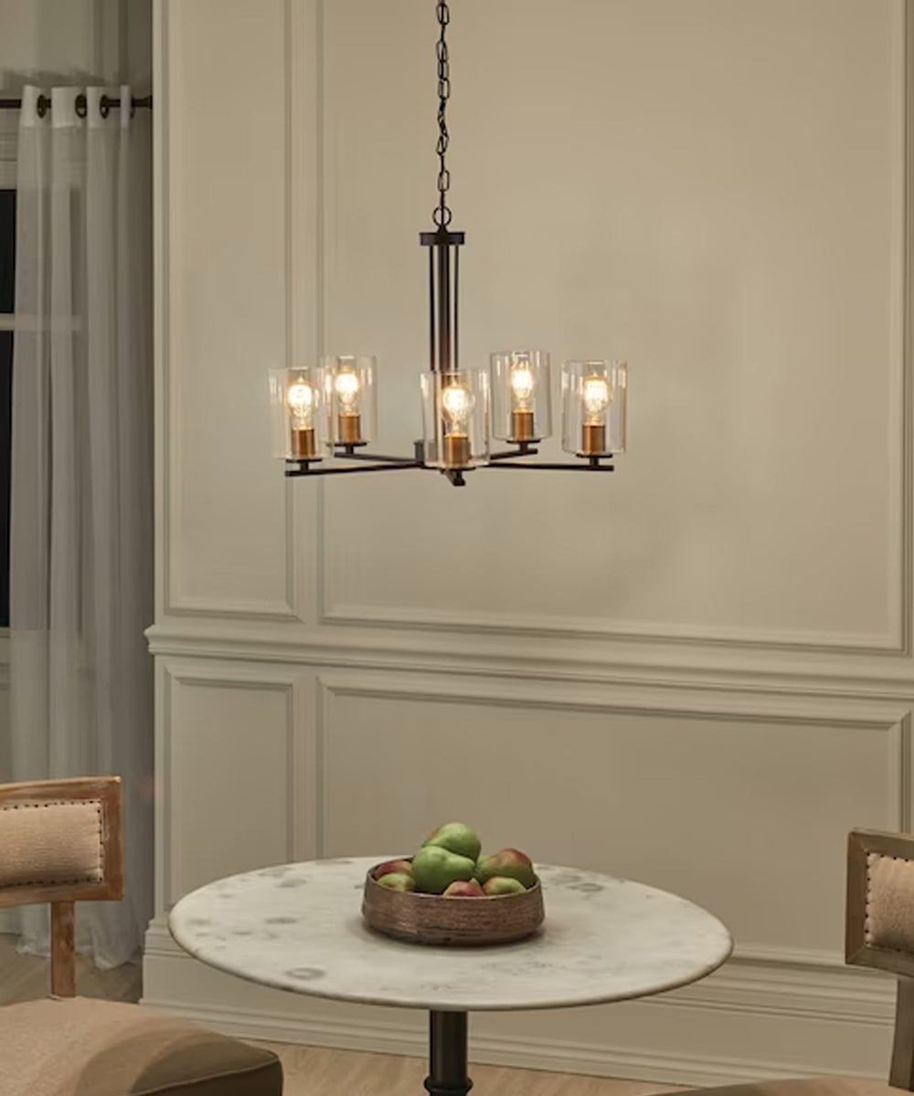 Fontella 24"W 5-Light Chandelier by Kichler Olde Bronze Finish