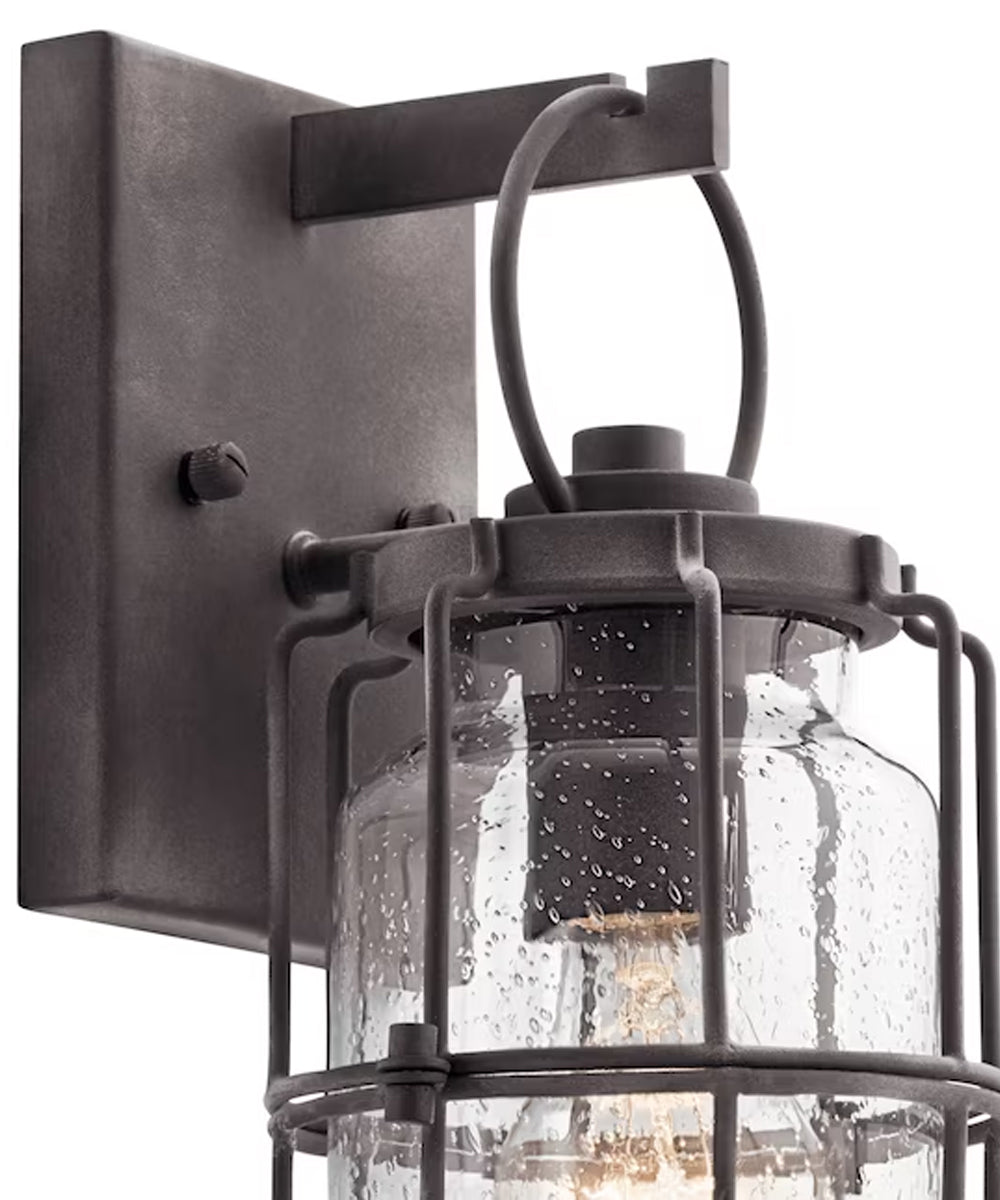Montview 12"H 1-Light Outdoor Wall Light Lantern by Kichler Weathered Zinc Finish