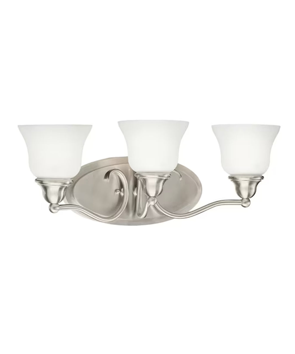 22"W 3-Light LED Bath Vanity Light Fixture by Kichler Satin Nickel Finish