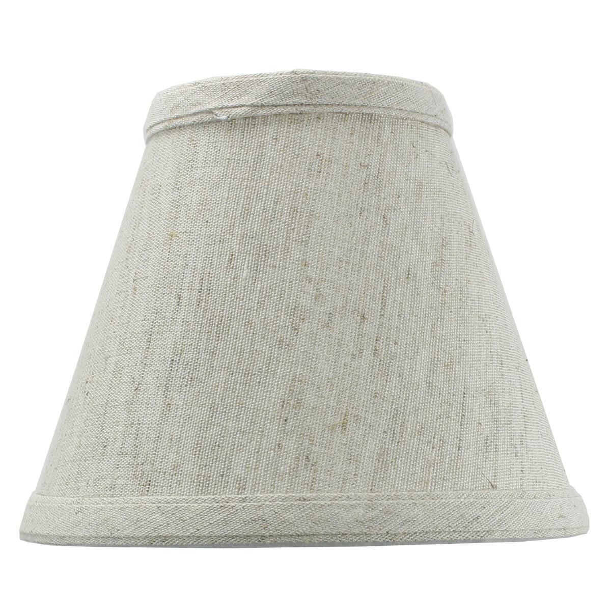 Set of 6 Textured Oatmeal Chandelier Lamp Shade 3x6x5