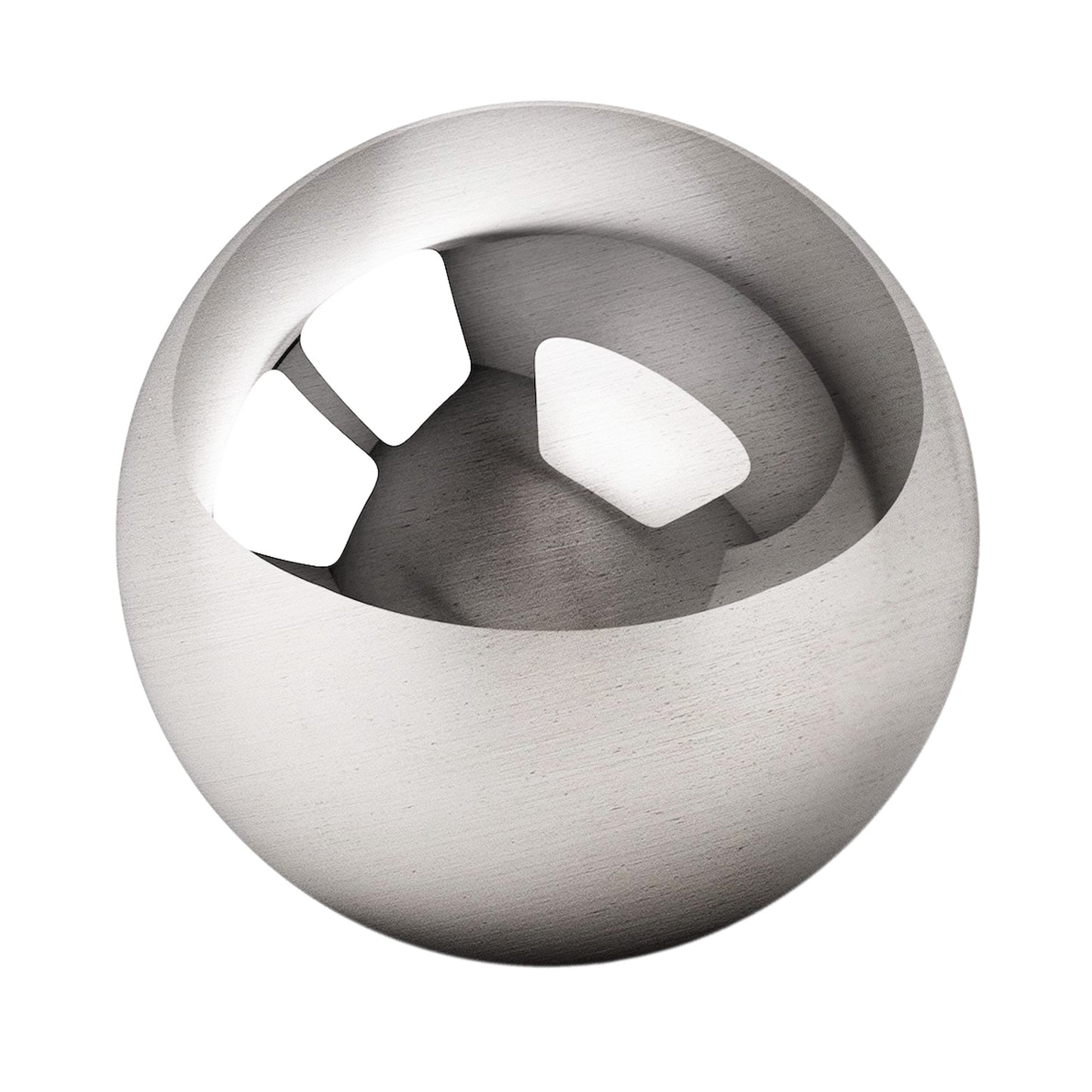 Polished Nickel Sphere Lamp Finial 0.9"h