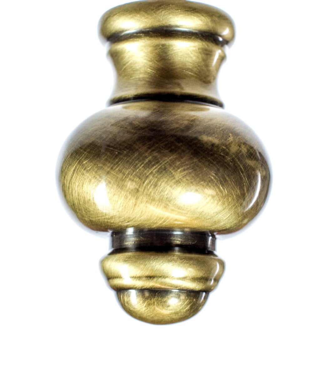 Knob Antique Brass Ceiling Ceiling Fan Pull, 1.75"h with 12" Antiqued Brass Chain