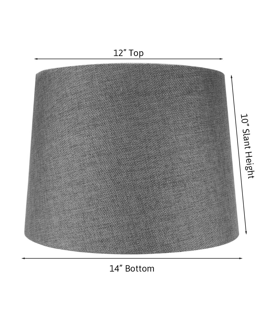 12x14x10 Hardback Drum Lamp Shade Granite Gray