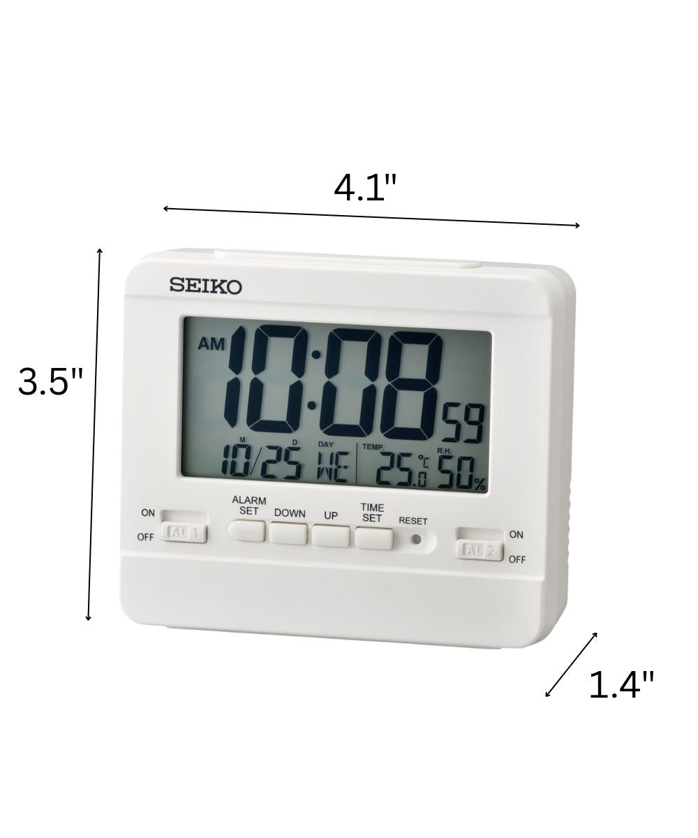 OPEN BOX Digital Alarm Clock Everything White