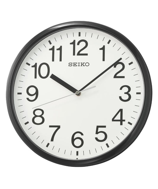 OPEN BOX 12" Business Wall Clock Black Glass Cover