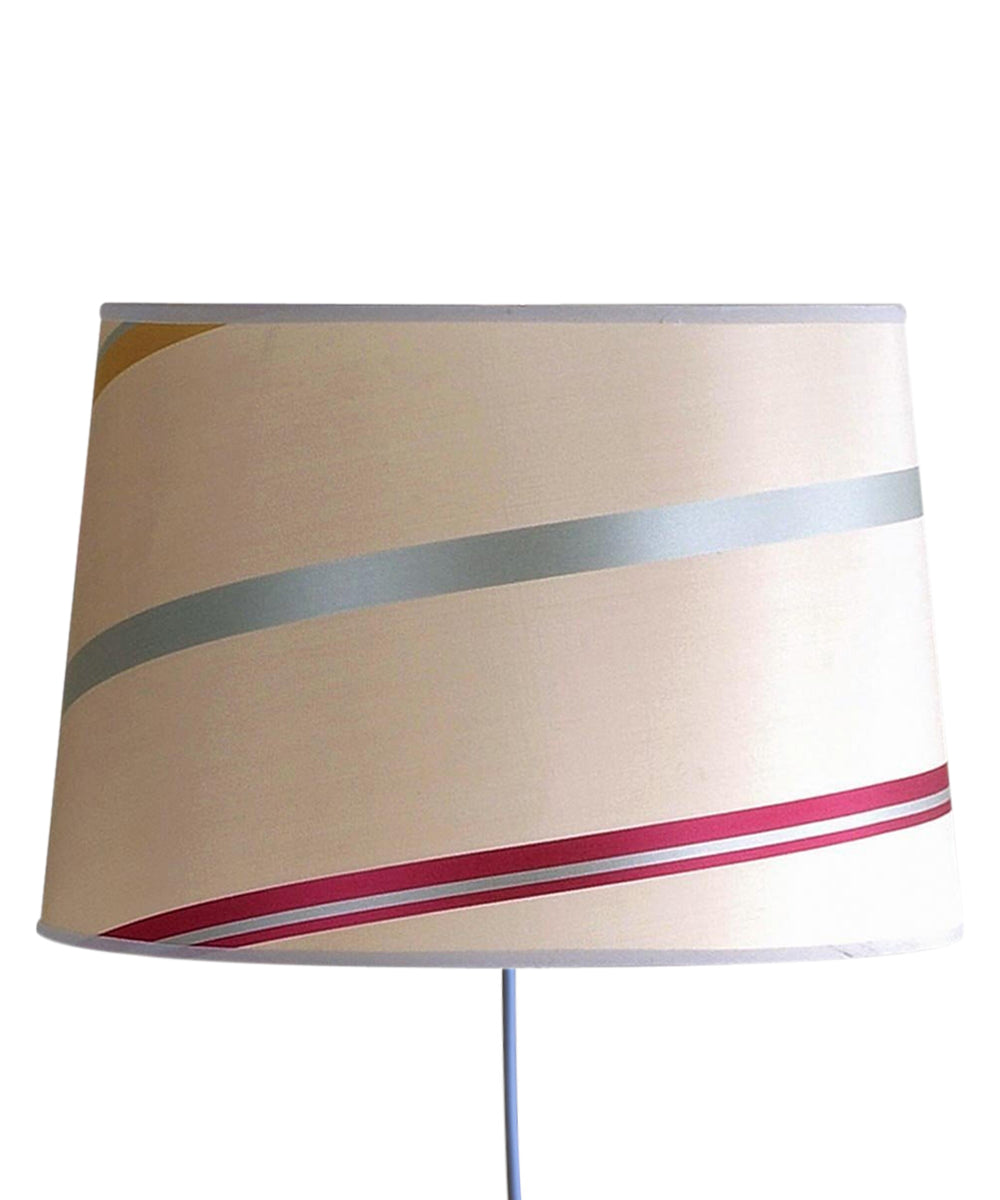 Floating Shade Plug-In Wall Light EggShell Mushroom Pleat 8x16x12