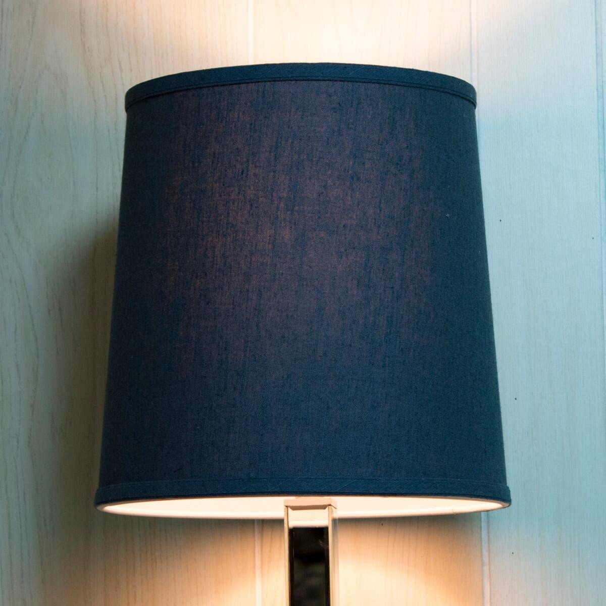10x12x12 Drum Lamp Shade Textured Slate Navy Blue