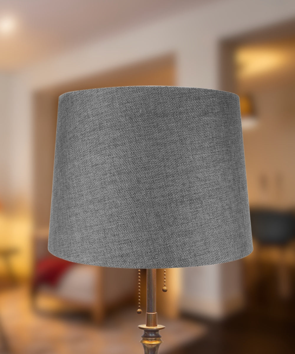 12x14x10 Hardback Drum Lamp Shade Granite Gray