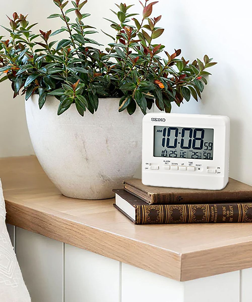 OPEN BOX Digital Alarm Clock Everything White