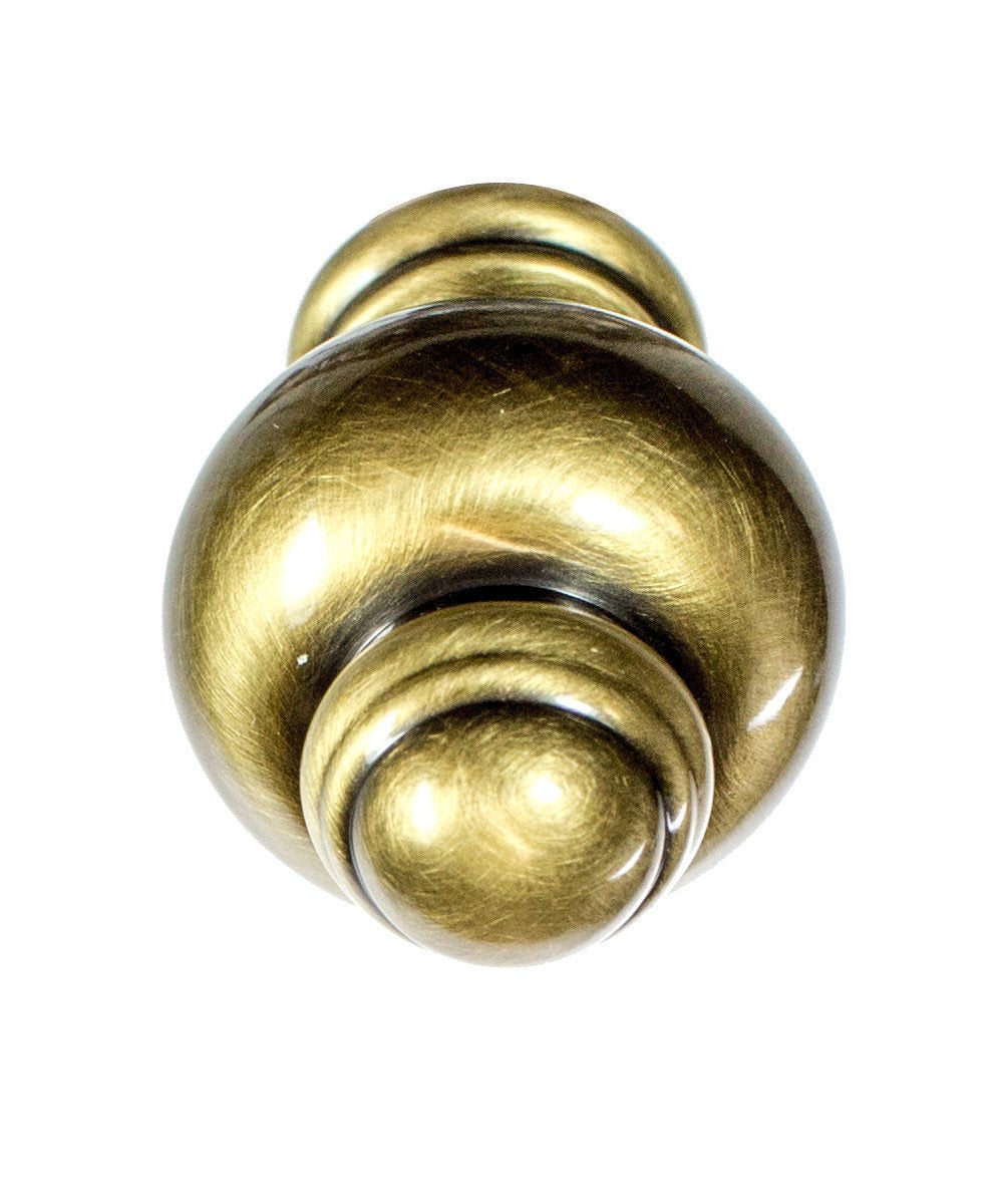 Knob Antique Brass Ceiling Ceiling Fan Pull, 1.75"h with 12" Antiqued Brass Chain