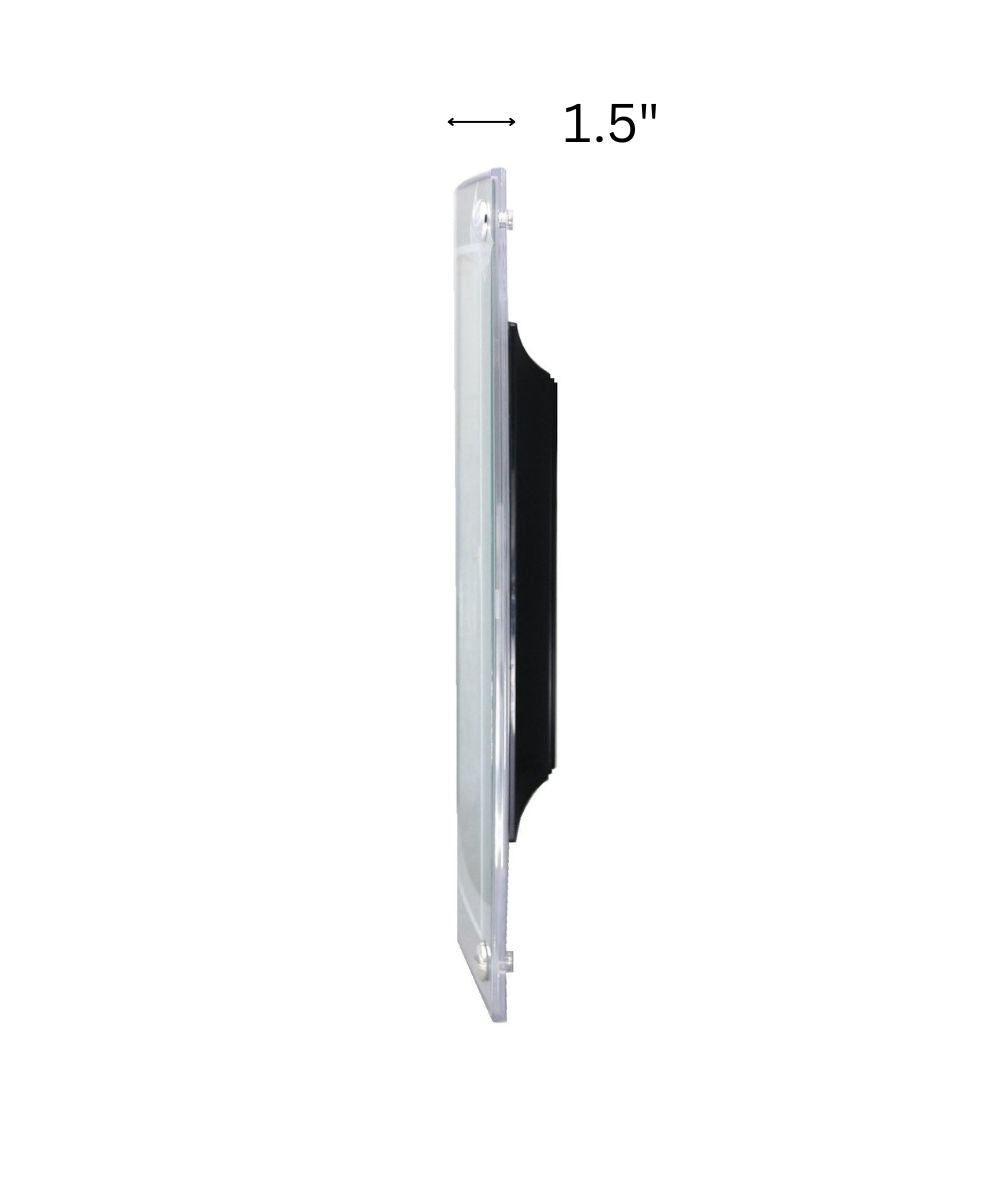 OPEN BOX Wall Clock Square Silver and Glass Glass Cover
