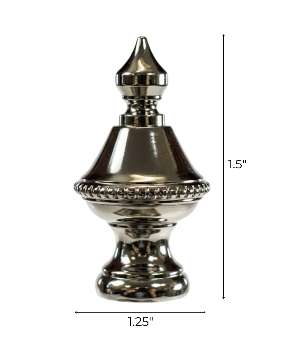 Polished Nickel Beaded Knob Fan Pull 1.5"h