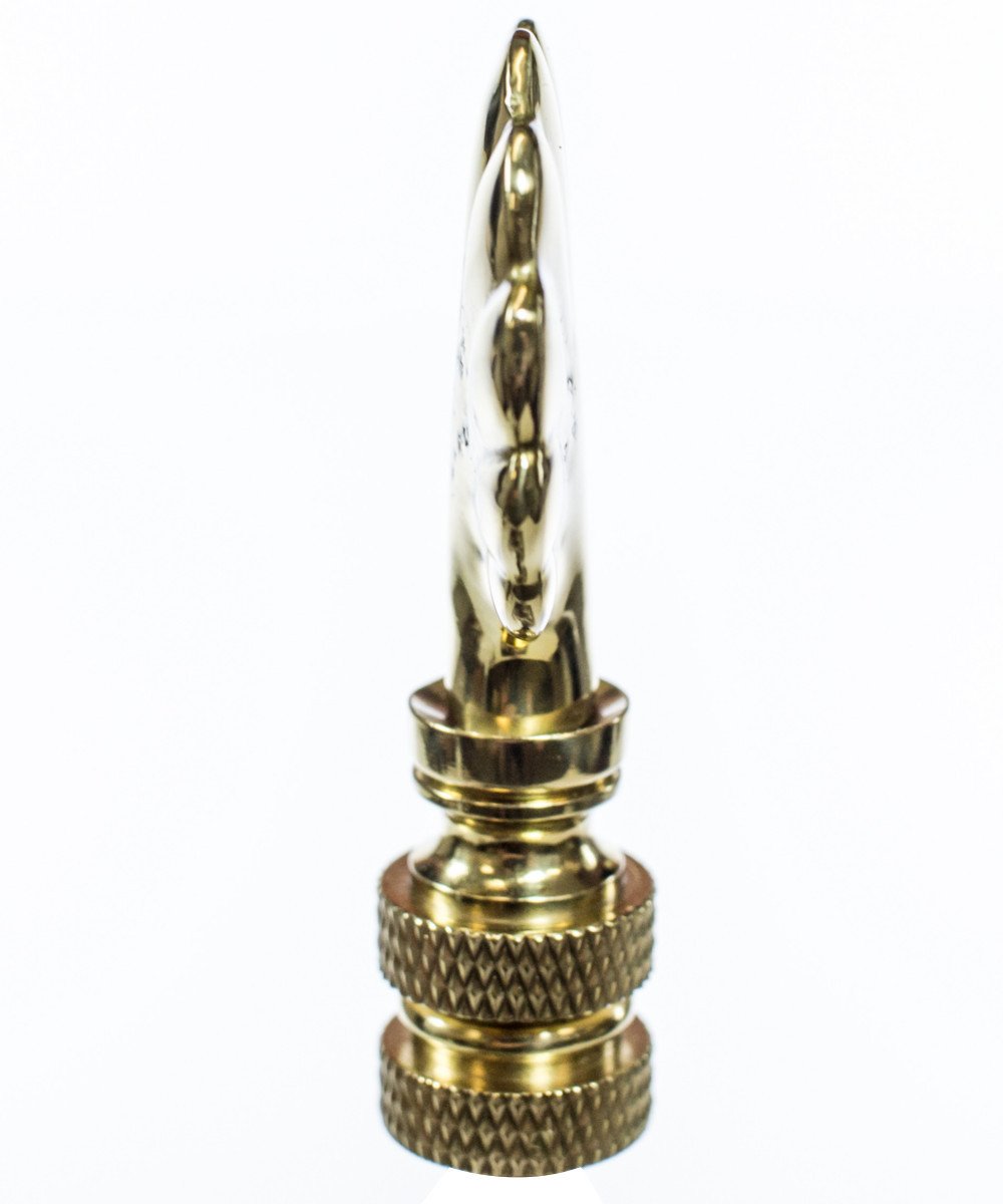 Polished Brass Mini Shell Finial 2.25"h
