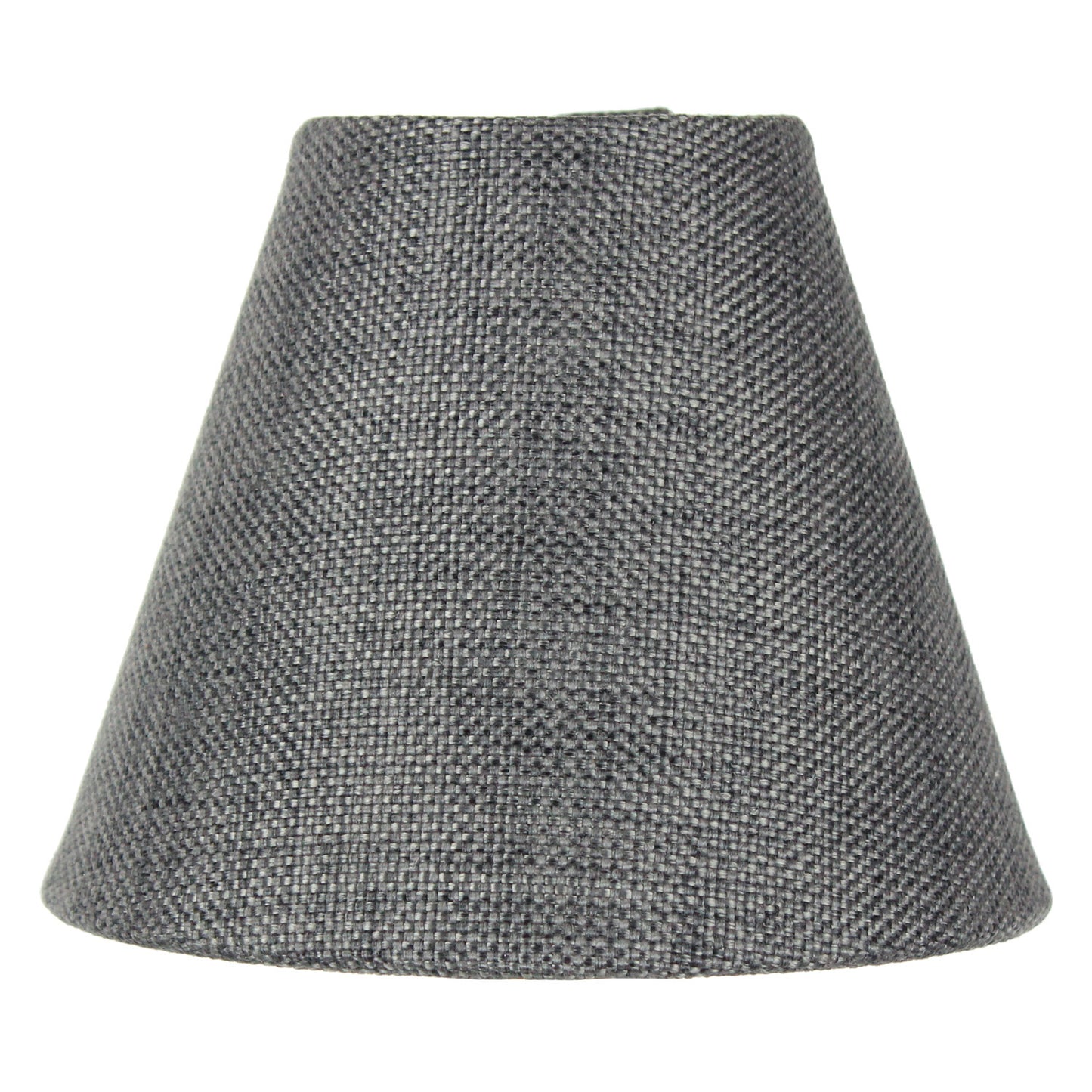 Set of 6 Granite Gray Burlap Lamp Shade - Clip-on Candelabra Shade 3x5x4