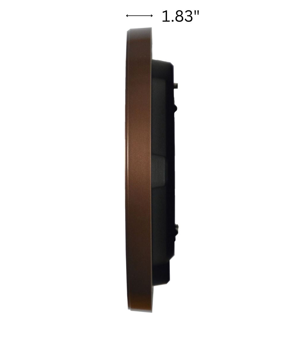 OPEN BOX Wall Clock Oita Brown Glass Cover